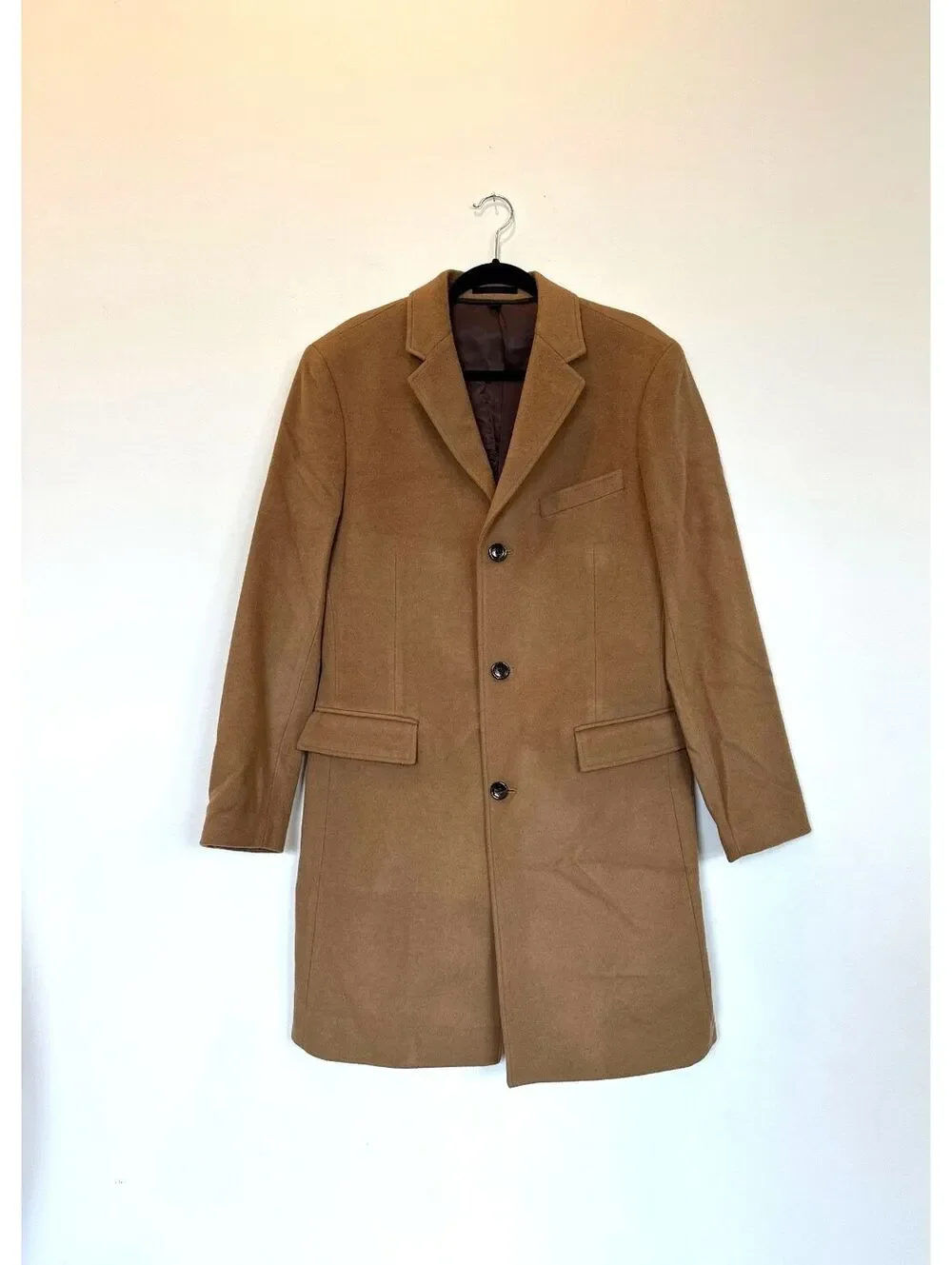 J. Crew Ludlow Topcoat Men's 40R Camel Wool Cashmere Coat Tan H2255 Overcoat NWT